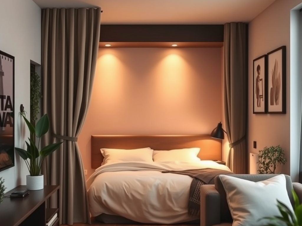 Jak skutecznie oddzielić łóżko w kawalerce: pomysły na funkcjonalną i komfortową strefę snu