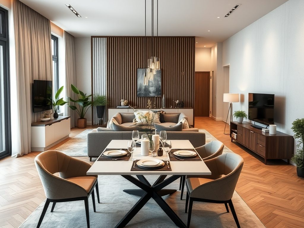 Jak funkcjonalnie i stylowo wydzielić jadalnię w salonie bez utraty przestronności