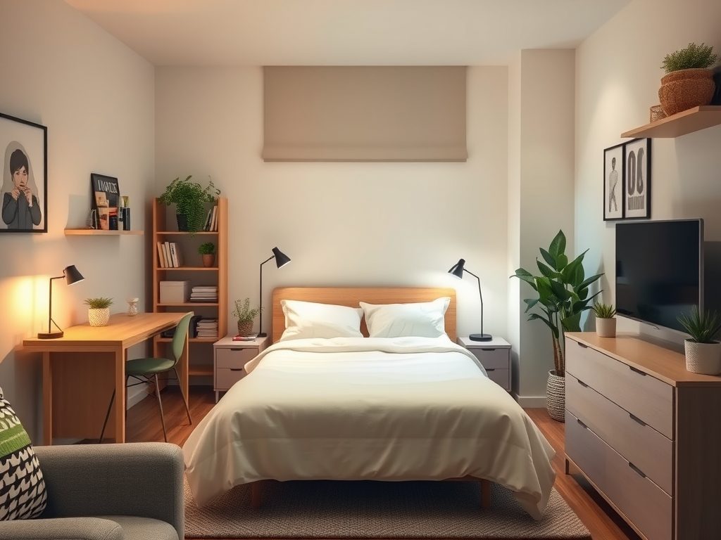 Jak ustawić łóżko w kawalerce, by wydzielić wygodną i funkcjonalną strefę snu