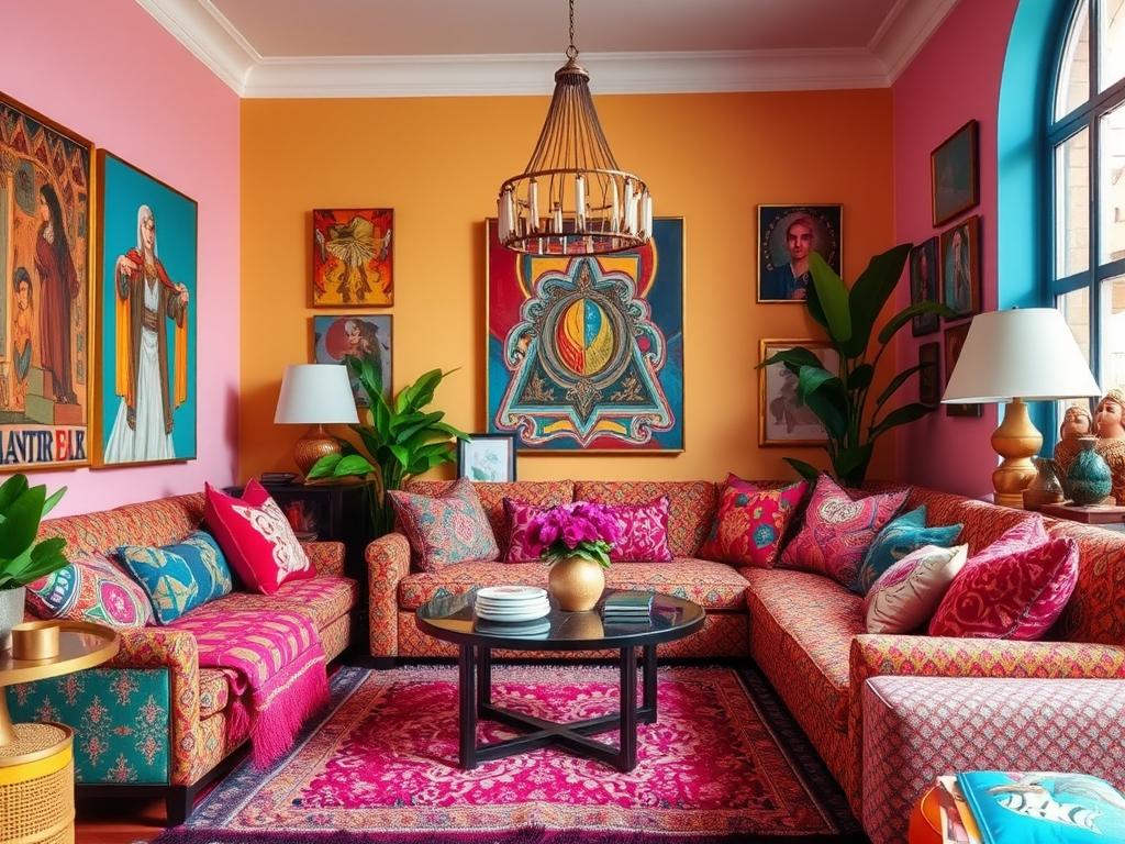 Styl maksymalistyczny we wnętrzach: jak łączyć kolory, wzory i tekstury bez ryzyka kiczu i chaosu