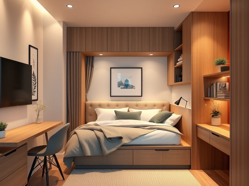 Łóżko w niszy w kawalerce: praktyczne pomysły na funkcjonalną i wygodną aranżację przestrzeni