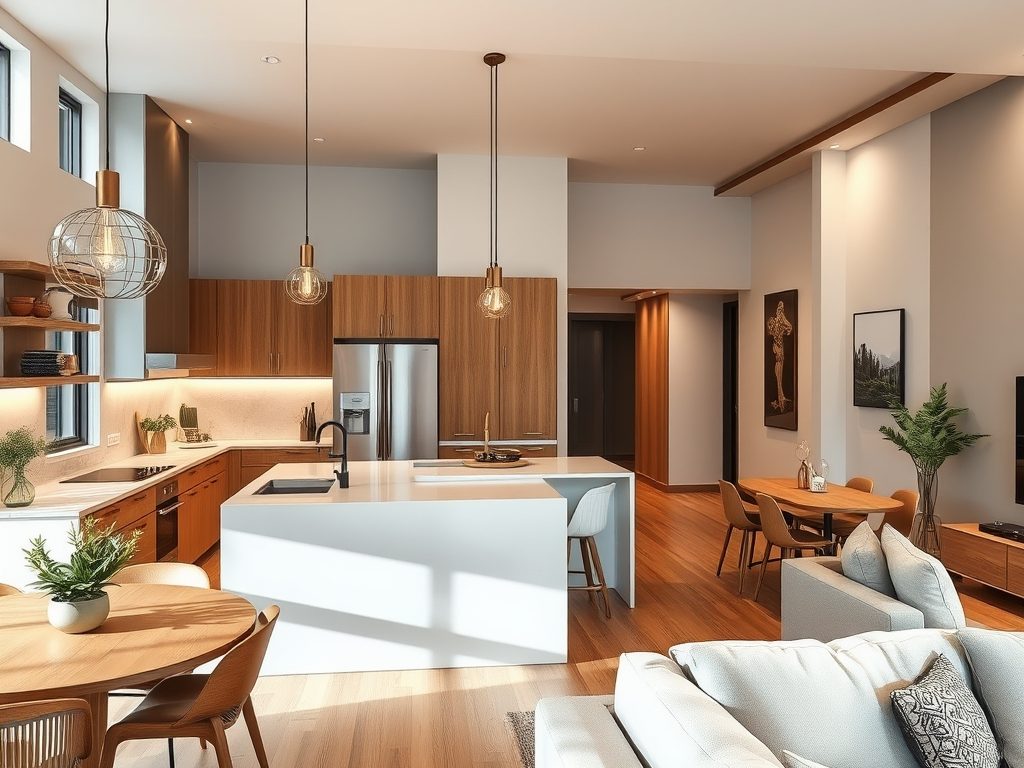 Aneks kuchenny w salonie – jak zorganizować oświetlenie strefowe dla komfortu i stylu