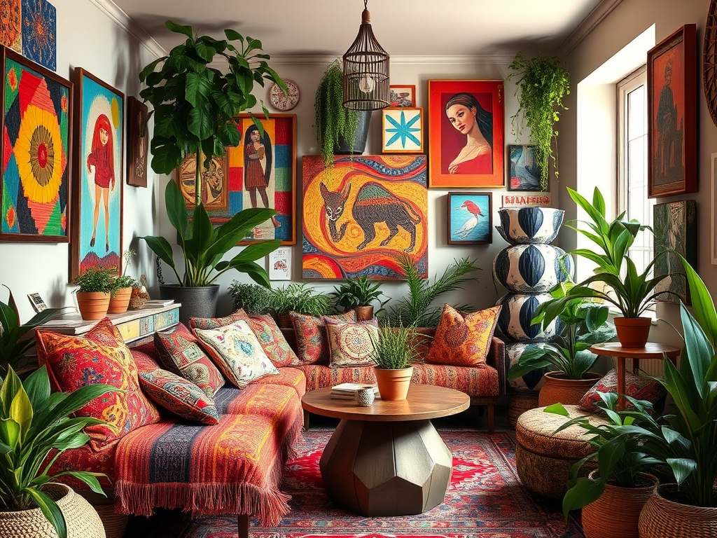 Styl boho: jak łączyć kolory, by stworzyć harmonijną i pełną życia aranżację wnętrza
