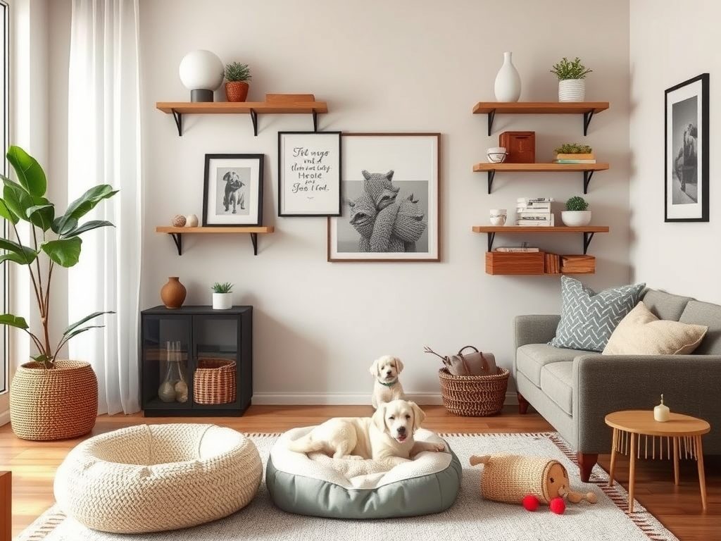 Jak funkcjonalnie wydzielić strefę dla zwierzaka w salonie, unikając typowych błędów aranżacyjnych